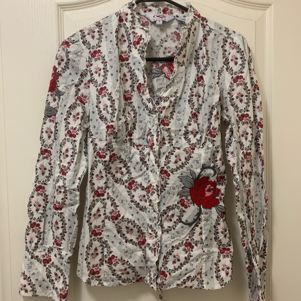 Romper button up long sleeve